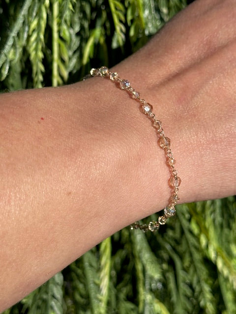 Golden Dawn Bracelet Double Stack with Pearls