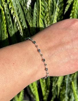 Galaxy and Dainty Spinal Bracelet Double Stack