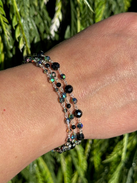 Galaxy and Spinal Bracelet Triple Stack