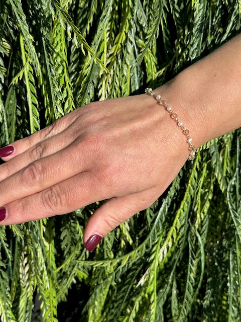 Golden Dawn With Pearl Bracelet