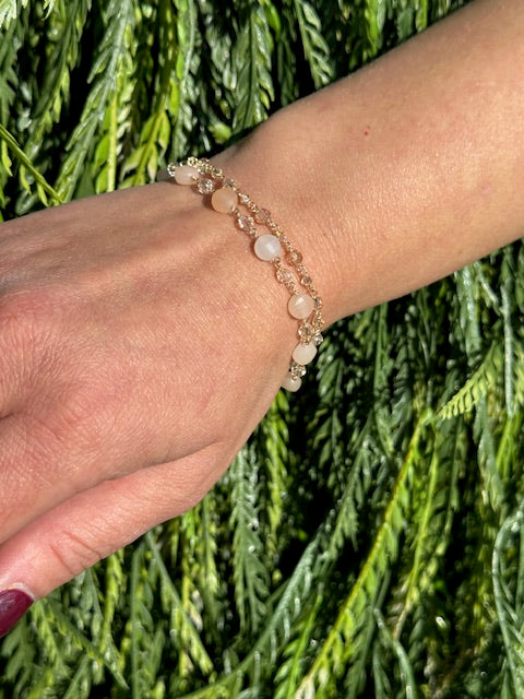 Golden Sand Bracelet Double Stack