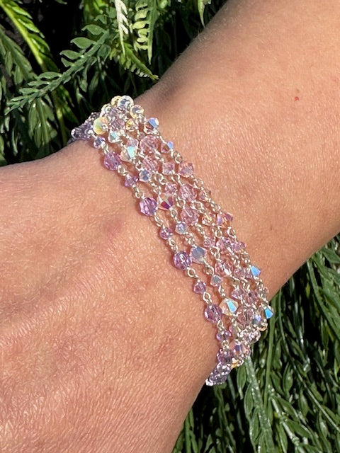 Aurora Shimmer Bracelet Quadruple Stack