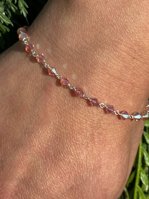 Coral Shimmer Bracelet