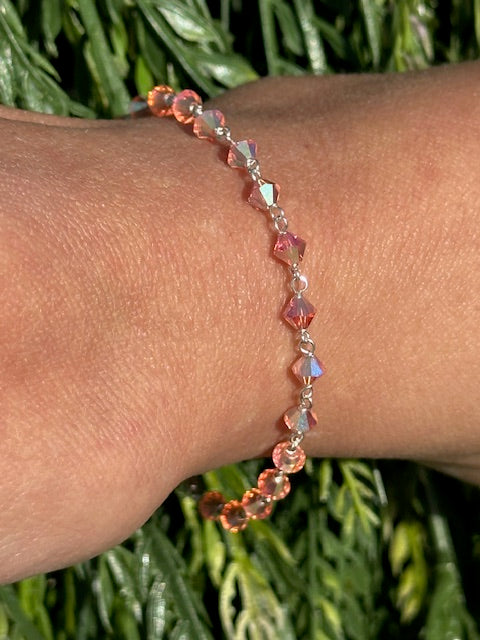 Coral Shimmer Bracelet