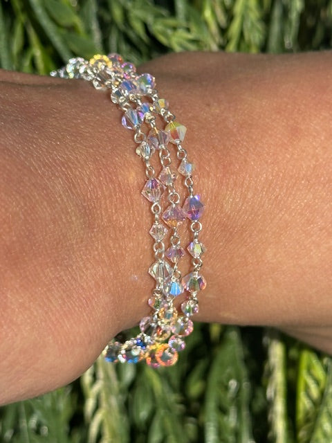 Ice Crystal Bracelet Triple Stack
