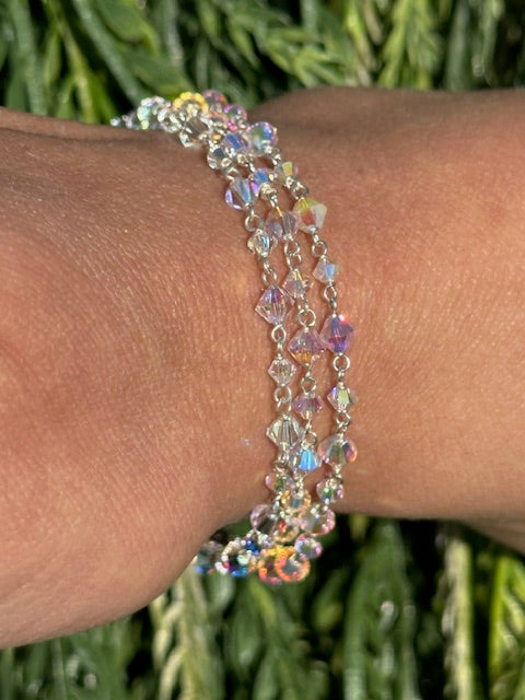 Ice Crystal Bracelet Triple Stack