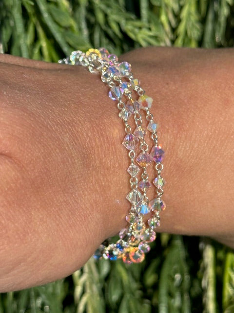 Ice Crystal Bracelet Triple Stack