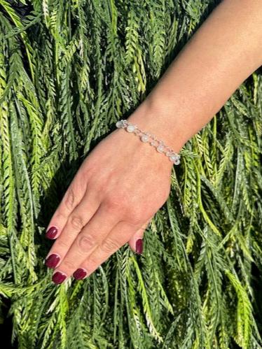 Ice Crystal and Quartz Bracelet Stack