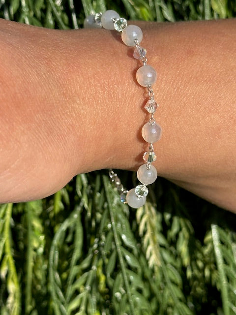 Clear Crystal and Quartz Bracelet