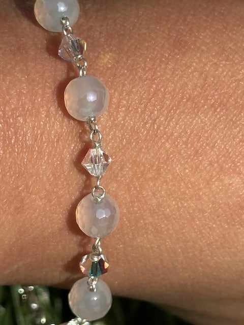 Clear Crystal and Quartz Bracelet